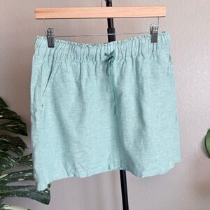 Patagonia Hemp Organic Cotton Island Farer Skirt Blue Green Mint Small